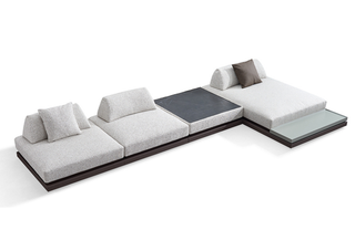 Monte / Fixed / Fabric with Leather Seat Casa Concetto Singapore